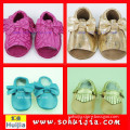 Wholesale bulk europe quality sweet color tassels sandals and bow baby shoes summer 2015